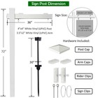 6  Upvc Real Estate Sign Post Open House Yard Home For Sale White W stake