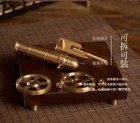 4 Inch Brass Cannon Miniature Cannon Detachable Part Can Firecracker Collection