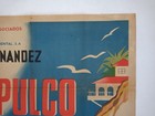 Acapulco  1952  Litho Poster Mexican Sexy Elsa Aguirre Art Armando Calvo Rare