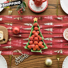 Artoid Mode Red Gold Christmas Tree Gauze Table Runner 28  X 120   