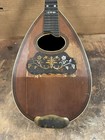 Vintage Bowlback Mandolin Pearl Inlay Cross Headstock As-is Repair