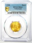 1928 Netherlands Gold Ducat Coin 1d - Certified Pcgs Ms63  bu Unc  - Rare Coin