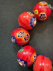 10 Millefiori Glass Beads -  b1006  Handmade Indian Rare 13mm