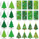 24 Sheets Christmas Tree Stickers Decorations Kit Holiday Festive Decal Set