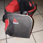 Adidas Red   Black Gym Duffel Bag Zip Closure Polyester Adjustable Strap