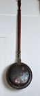 Antique Copper Bed Warmer Turned Wood Handle 42  X 11 