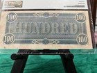 1864  100 Confederate States Of America Signed Pmg 45 Choice Extremely Fine