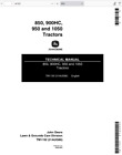 John Deere 850 950 Set Tractor Technical Manual Service Operators Pdf Usb