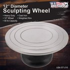 Us Art Supply   Large 12  Diameter Sculpting Wheel- Heavy Duty All Metal