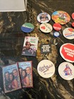Vintage Large Button Lot Pin Back Various Sizes And Advertising Approx 50