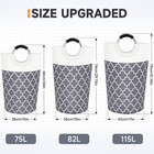 Large Laundry Basket Laundry Hamper Bag Washing Bin Clothes Bag Collapsible Tall