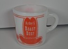 Vintage Arby s Roast Beef Sandwich Coffee Mug  Cowboy Hat Cup Orange