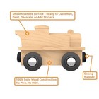 24 Unpainted Wooden Train Engine Cars - Compatible With Thomas Brio Magnetic