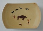 2 Mcm Modern Drostdy Ware South Africa Hand Painted Bushman Rock Painting Plates