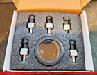 New Upgrade 12v 24v Five Pressure Air Pressure Gauge 2inch 52mm  0-232psi Red