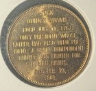 1968 Bronze Presidential Hall Of Fame John Quincy Adams Commemorative Medal Coin