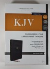 Kjv  Paragraph-style Large Print Thinline Bible Genuine Leather - New And Unread