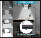 5x Magnifying Glass With Light And Stand  36 Led Dimmable Floor Magnifying Lamp