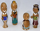 Lot Of 8 Antique Japanese Wooden Kokeshi Dolls
