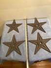 Vintage Cast Iron Architectural Building Anchor Stars 7 25  6 25  Lot Of 4 Read