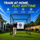 Premium Steel Metal Golf Driving Cage Training Aids Chipping Practice -black