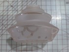 Art Deco Style Pink Frosted Glass Pendant Shade - Set Of 4