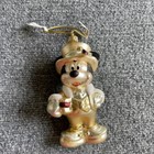 Disney Glass Victorian Mickey Mouse Christmas Ornament Rare Made In Poland