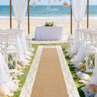 20 Ft X 40 Inch Natural Burlap Wedding Aisle Runner  Rustic Jute Carpet Roll