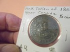 Vintage 1854 Bank Of Upper Canada Half-cent Token Au Grade