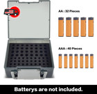 Battery Storage Organizer Holds 72 Aa Aaa Batteries Box Case Home Drawer Dispens