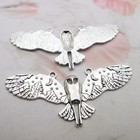 2 5pcs Antique Silver Crescent Moon Eagle Pendant Connector 28x70mm Jhs211-5882