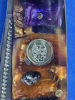 1995 Bulldog Knife Company Solingen Germany Cattle Knife 3 Blade Purple Swirl