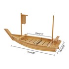 Wooden Sushi Boat Serving Tray 28 Inch Sushi Plate For Restaurant Parties Use