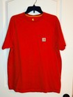 Carhartt Men s Pocket T-shirt Bundle Size L Large Red Force   Olive Green K87