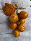 Very Rare Antique Brooch Natural Baltic Landscape Amber Egg Yolk Gilt