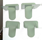 Vtg Metal Bookends Sage Green Set Of 4