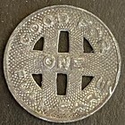 Honolulu Rapid Transit 1924 G f One Full Fare Transit Token Zinc 16mm   3 