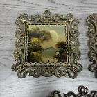 1940s E a Riba Co Style 606 Wall Art Antique Cameo Plaques Nature Brass Paint