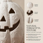 3 Pcs Fall Decoration  Terracotta Pumpkins Outdoor  3 Size  White