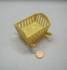 Vintage Fisher Price Chunky Little People Yellow Baby Cradle 1992 Rare