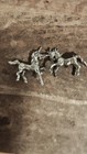 2 Vintage Silver Tone Unicorn Figurines