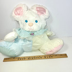 Vintage Fisher Price Puffalump Baby Mouse Plush W rattle Inside  Great Condition