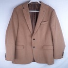 Stafford Blazer Jacket Mens 46 Single Breasted Notch Lapel 100 Camel Hair