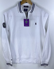 New Polo Ralph Lauren Mens Quarter Zip Pullover Wimbledon Championships L White