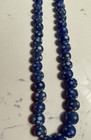 African Trade Beads- Skunk Eye- Blue Venetian Glass White Hearts- 43 Beads