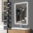 Led Bathroom Mirror  48x36 Inch Front And Backlit Lighted Vanity Mirror  Anti   