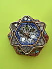 2  Judaica Jewish Tree Of Life Match Box   Star Of David Beaded Lidded  Boxes