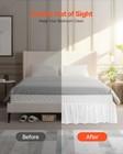 Vevor Wrap Around Bed Skirt Dust Ruffle Queen Size 15 In Drop Adjustable Elastic