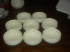 Set Of 8 Vintage Bopp-decker Vacron Bowls  5  Dia  2  Height  Aqua cream  1960s