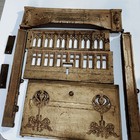 Gothic Renaissance 1800s Cast Iron Fireplace Unassembled 25 X 30  broken Tabs 